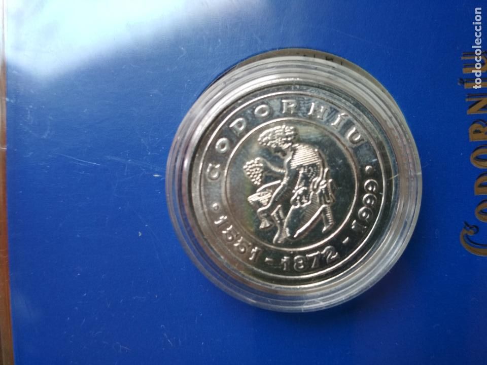 Monedas con errores: MONEDA DE CODORNIU, EL PRIMER CAVA. DE PLATA CON ESTUCHE Y CERTIFIDO DE GARANT&Iacute;A - Foto 2