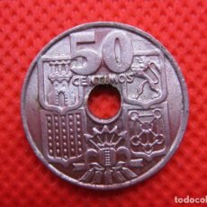 Monedas con errores: MONEDA 50 CÉNTIMOS DE 1963 ESTRELLA 64 ERROR AGUJERO DESPLAZADO HACIA ABAJO SIN CIRCULAR. Lote 234828460