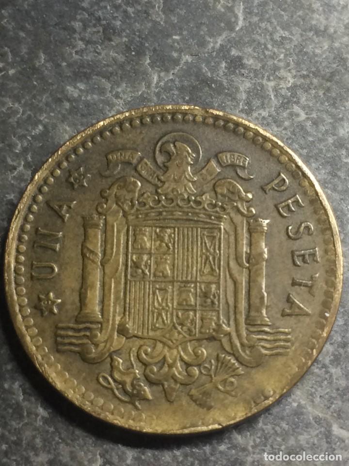 Monedas con errores: ESPA&Ntilde;A ESTADO ESPA&Ntilde;OL ERROR MONEDA 1 PESETA 1963 *65 - Foto 1