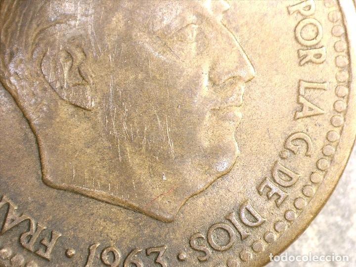 Monedas con errores: ESPA&Ntilde;A ESTADO ESPA&Ntilde;OL ERROR MONEDA 1 PESETA 1963 *65 - Foto 7