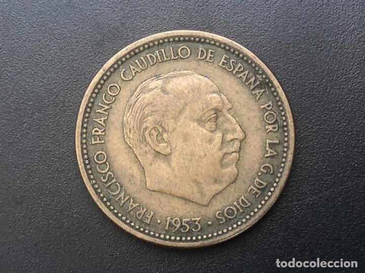 Monedas con errores: 2,5 pesetas 1953 - Foto 3