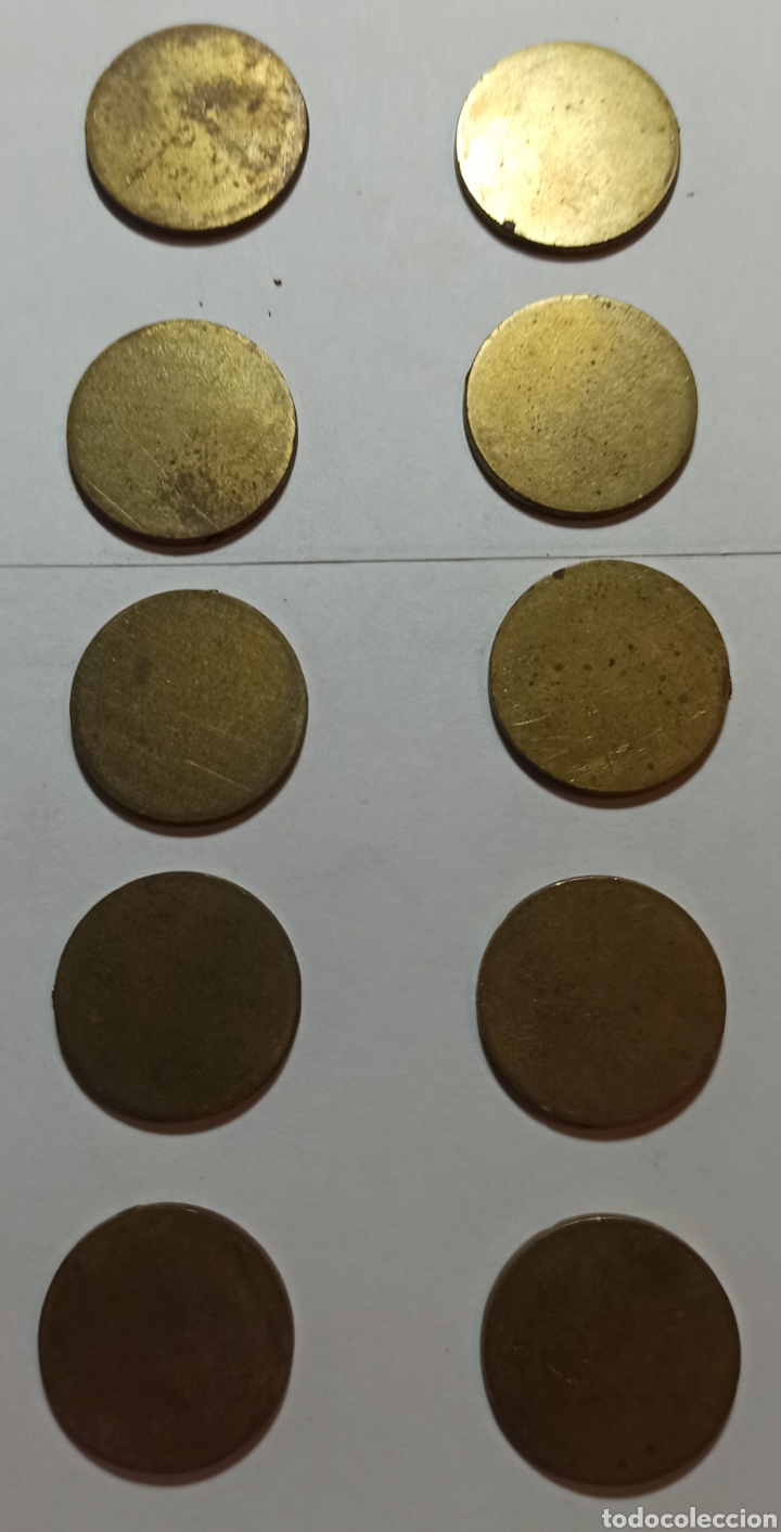 Monedas con errores: 10 monedas ranuradas telefono numismatica - Foto 1