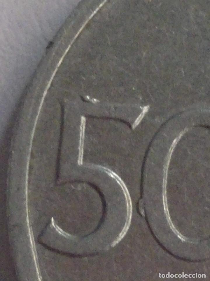 Monedas con errores: 50 centimos franco 1955 *68 triple error - Foto 2