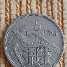 Monedas con errores: (ESPAÑA)(ERROR)(1957(*70) 5 PESETAS REPINTADA. Lote 248225920