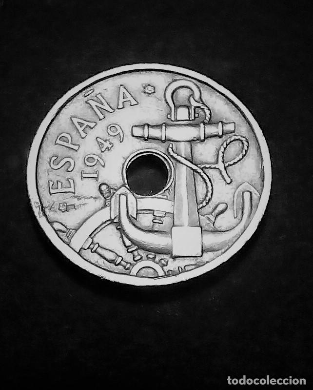 Monedas con errores: ERROR 50 CNTS A&Ntilde;O 1949*54 S/C CU&Ntilde;O ROTO REVERSO - Foto 2