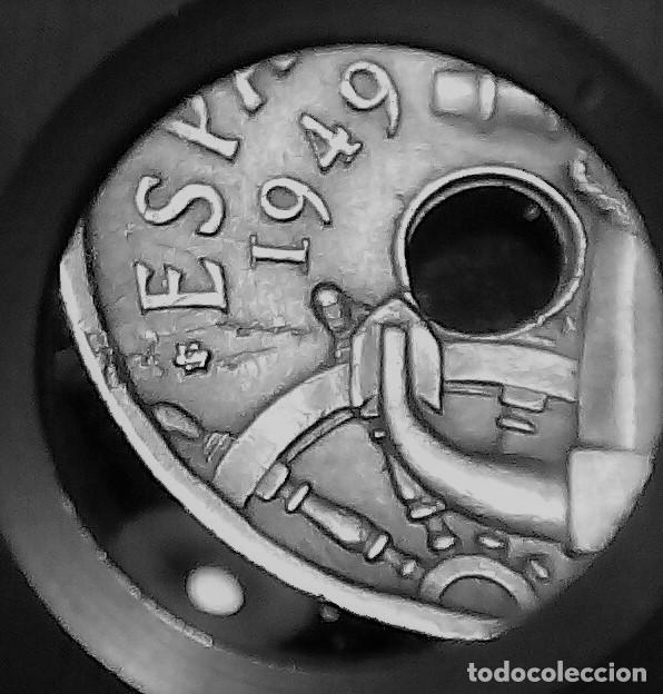 Monedas con errores: ERROR 50 CNTS A&Ntilde;O 1949*54 S/C CU&Ntilde;O ROTO REVERSO - Foto 3