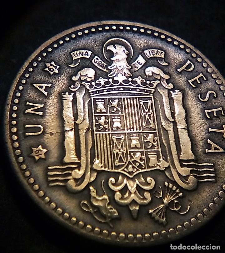 Monedas con errores: ERROR DE 1 PTS A&Ntilde;O 1953*61 MBC+ HOJA SALTADA EN EL REVERSO - Foto 2