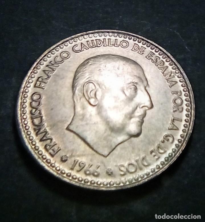 Monedas con errores: ERROR DE 1 PESETA A&Ntilde;O 1966*67 S/C DE CARTUCHO CANTO IRREGULAR. - Foto 1
