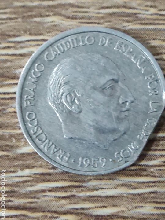 Monedas con errores: 10 c&eacute;ntimos 1959 cospel recortado - Foto 1