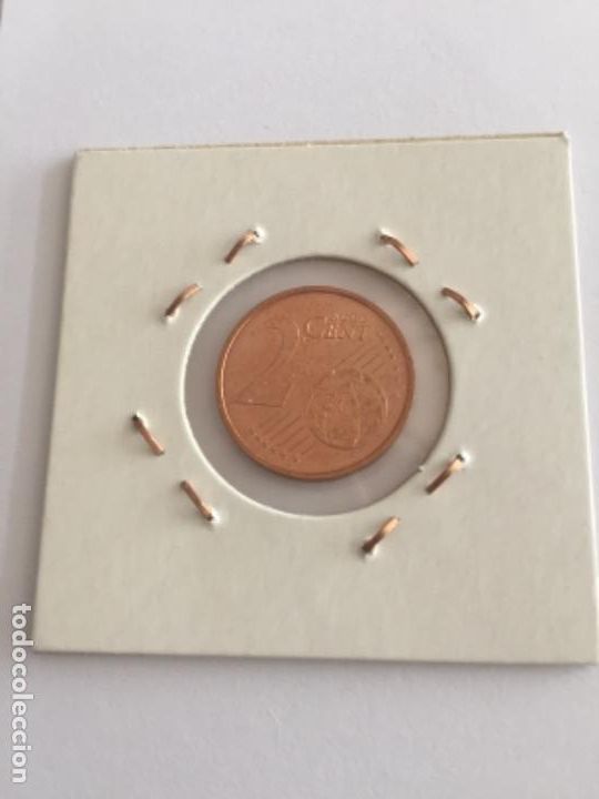 Monedas con errores: * ERROR * 2 CENT A&Ntilde;O 2000 ESPA&Ntilde;A SIN CIRCULAR. Y SIN RANURA LATERAL - Foto 2