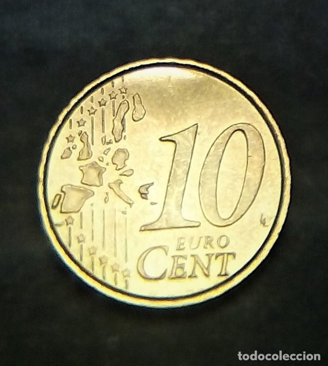 Monedas con errores: ERROR DE 10 C&Eacute;NTIMOS A&Ntilde;O 2003 EXCESO DE MATERIAL EN LAS ESTRELLAS ANVERSO S/C - Foto 2