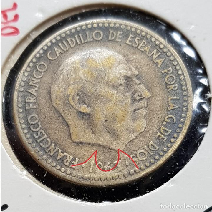Monedas con errores: ERROR - 1 Peseta 1963 *63 - CUERNOS EN EL CUELLO, VARIANTE - Foto 1