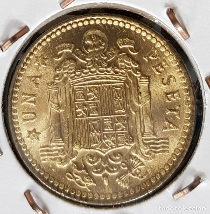 Monedas con errores: ERROR - 1 Peseta 1963 *64 S/C - MONOCULO, VARIANTE MARCAS EN EL OJO - Foto 2