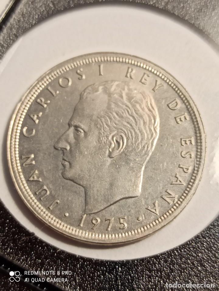 Monedas con errores: 50 pesetas 1975 *80 EBC+ Error listel - Foto 2
