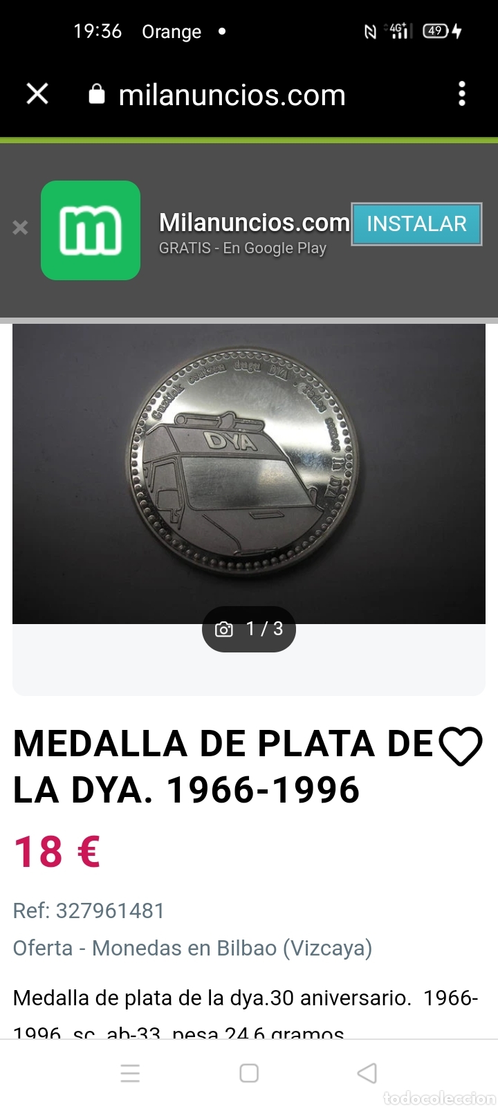 Monedas con errores: Moneda de plata de la DYA. - Foto 3