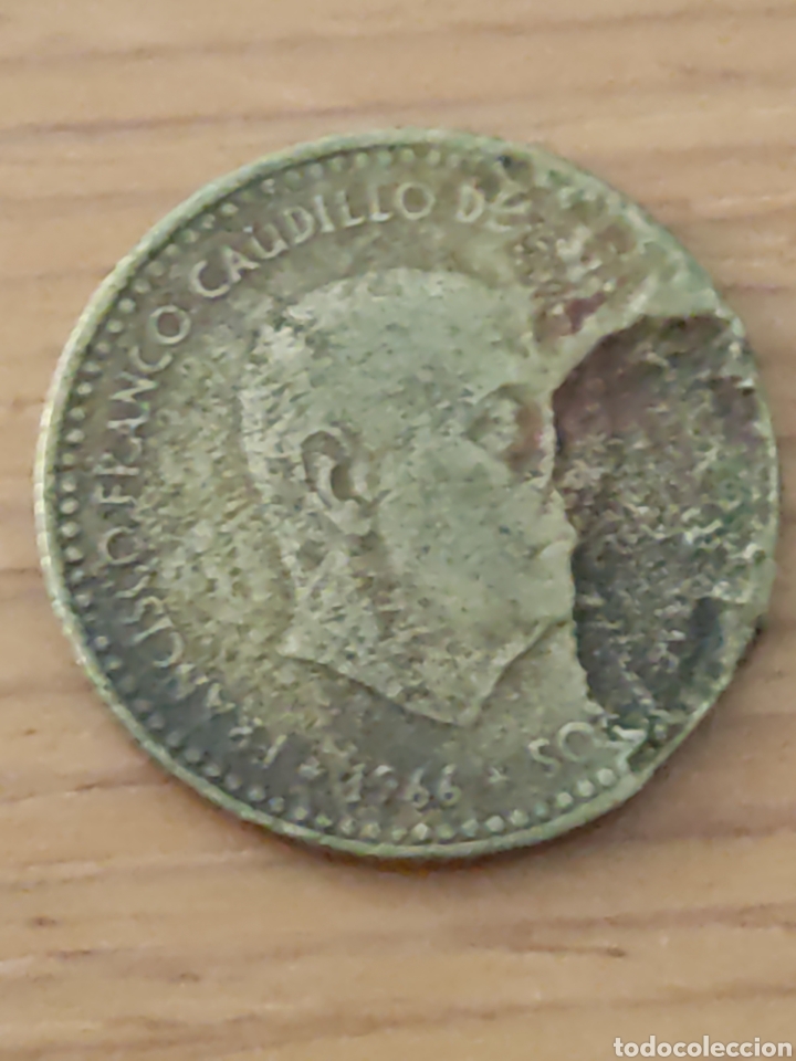 Monedas con errores: 1 peseta con hoja - Foto 1