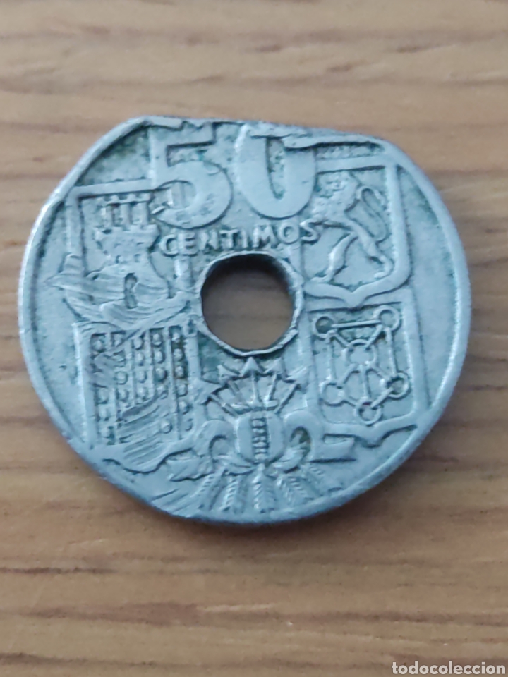 Monedas con errores: 50 c&eacute;ntimos cospel recortado - Foto 2