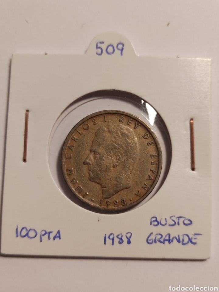 Monedas con errores: 509) * Moneda 100 pesetas 1988 BUSTO GRANDE - Foto 1