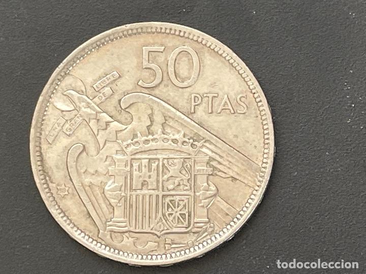 Monedas con errores: 50 pesetas 1957 - Foto 2