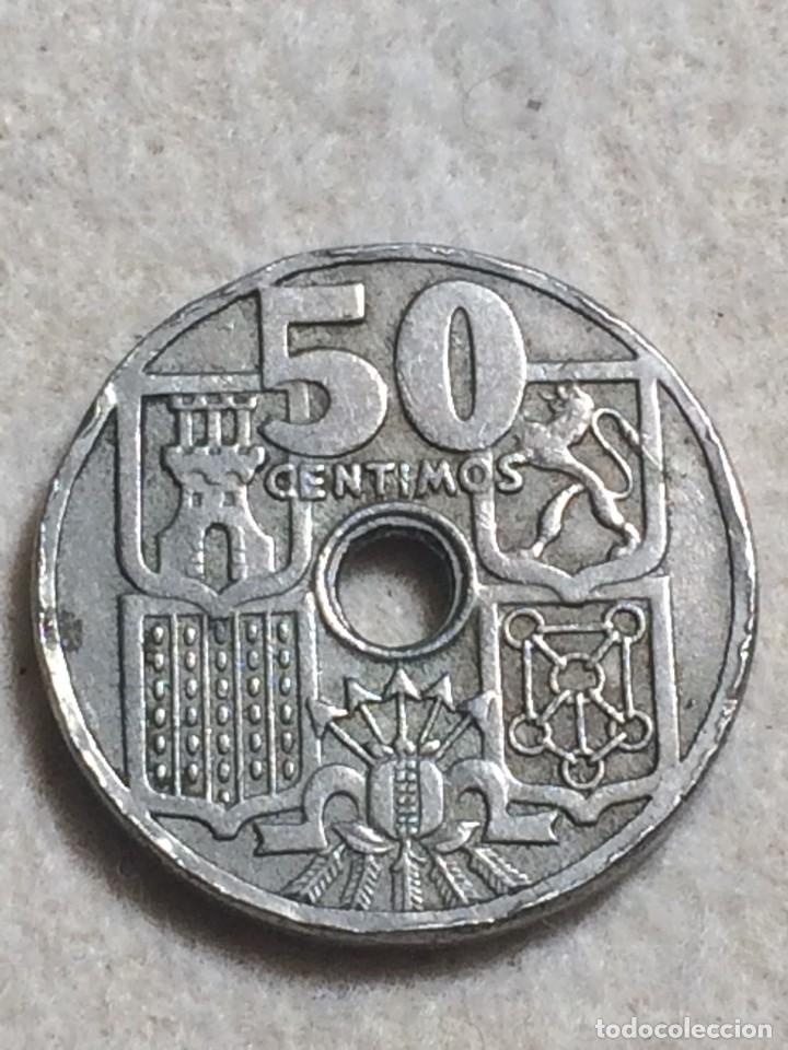Monedas con errores: - 50 CENTIMOS FRANCO 1949 *19 51 Segmentada - Foto 3
