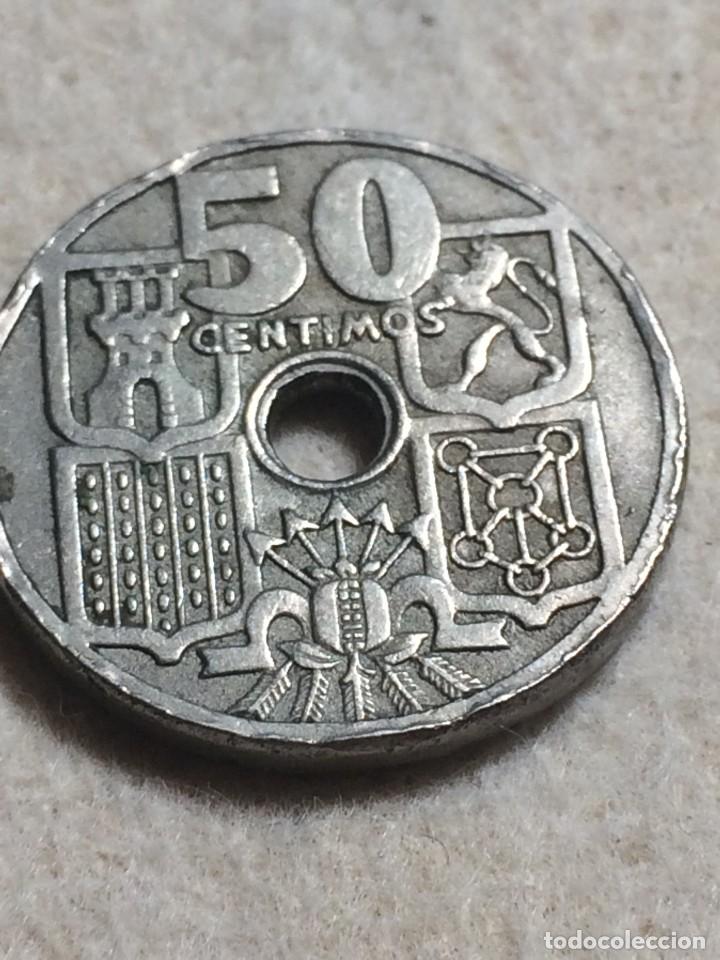 Monedas con errores: - 50 CENTIMOS FRANCO 1949 *19 51 Segmentada - Foto 4