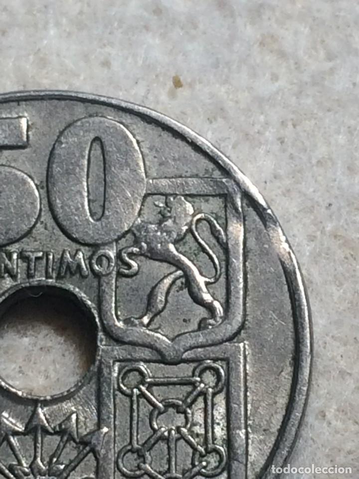 Monedas con errores: *ERROR* 50 C&Eacute;NTIMOS 1963*64. SEGMENTADO ANVERSO Y REVERSO - Foto 3