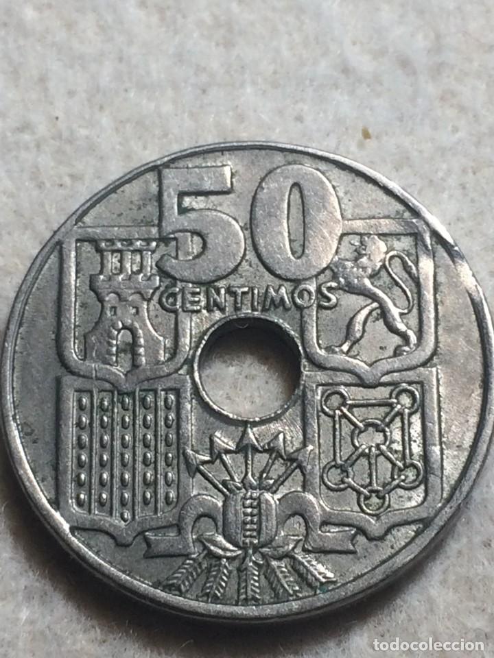 Monedas con errores: *ERROR* 50 C&Eacute;NTIMOS 1963*64. SEGMENTADO ANVERSO Y REVERSO - Foto 4
