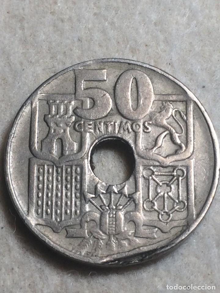 Monedas con errores: *ERROR* 50 C&Eacute;NTIMOS 1963*64. SEGMENTADO ANVERSO Y REVERSO - Foto 7