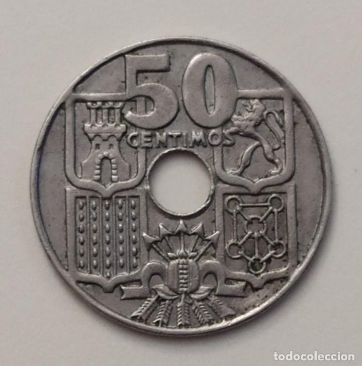 Monedas con errores: ## Incre&iacute;ble error 50 C&eacute;ntimos 1949-63 Hoja saltada completa## - Foto 2