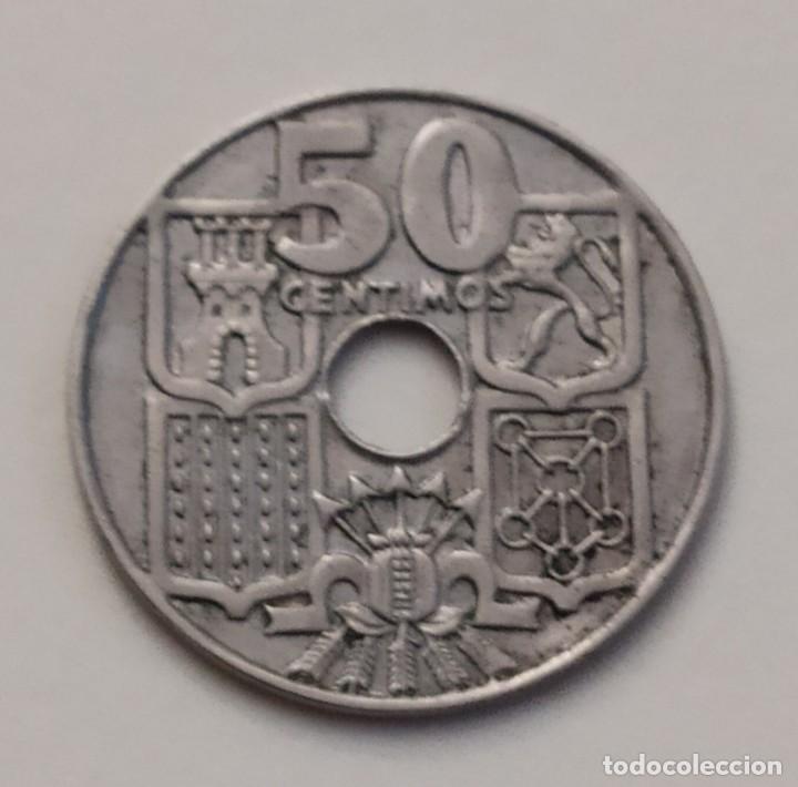 Monedas con errores: ## Incre&iacute;ble error 50 C&eacute;ntimos 1949-63 Hoja saltada completa## - Foto 4
