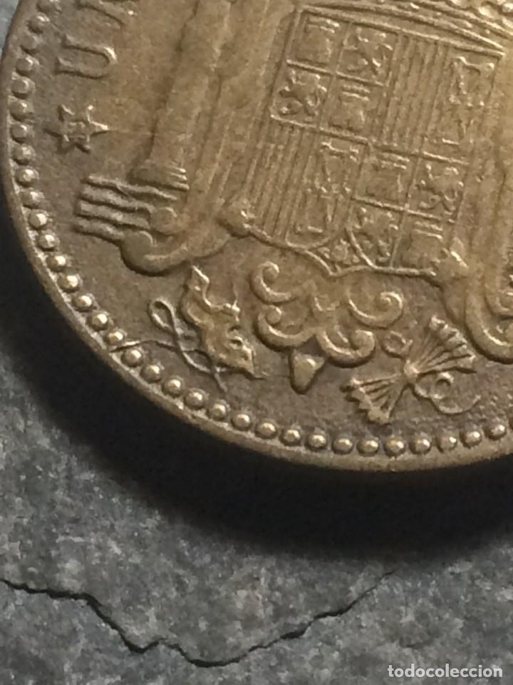 Monedas con errores: ESPA&Ntilde;A 1 PESETAS 1953 *5-. ERROR HILOS DE METAL - Foto 1