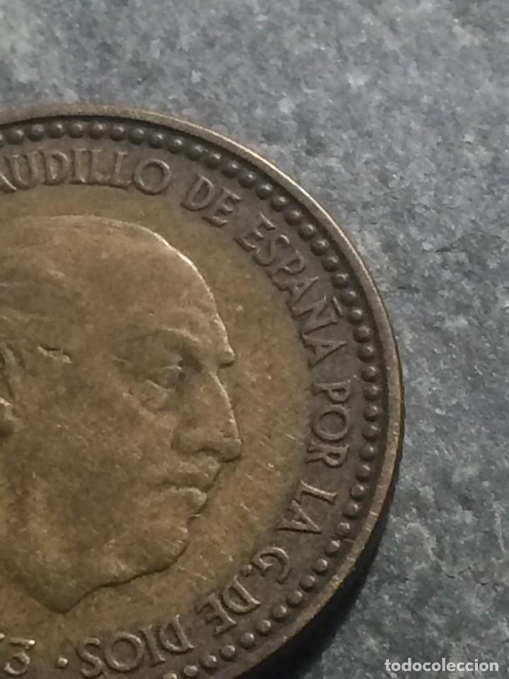 Monedas con errores: ESPA&Ntilde;A 1 PESETAS 1953 *5-. ERROR HILOS DE METAL - Foto 5