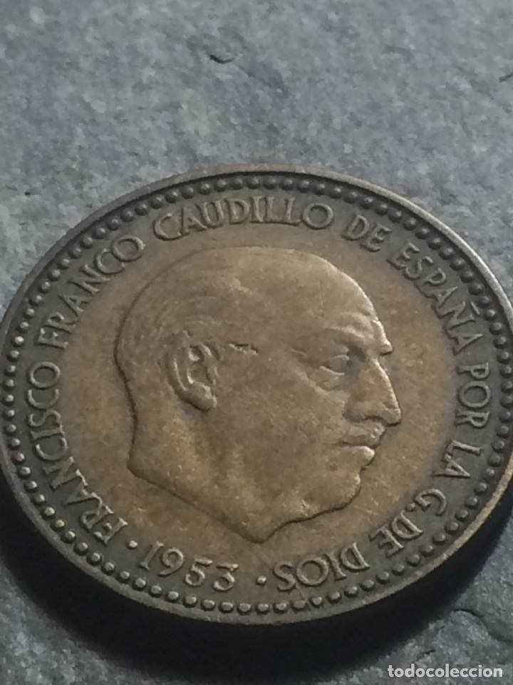 Monedas con errores: ESPA&Ntilde;A 1 PESETAS 1953 *5-. ERROR HILOS DE METAL - Foto 6