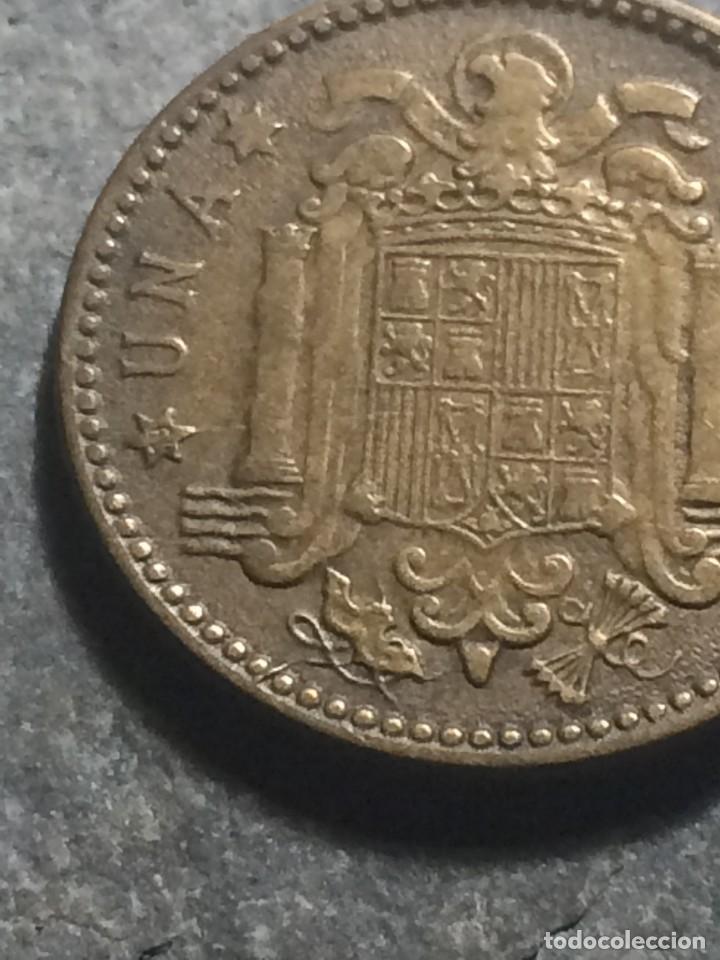 Monedas con errores: ESPA&Ntilde;A 1 PESETAS 1953 *5-. ERROR HILOS DE METAL - Foto 8
