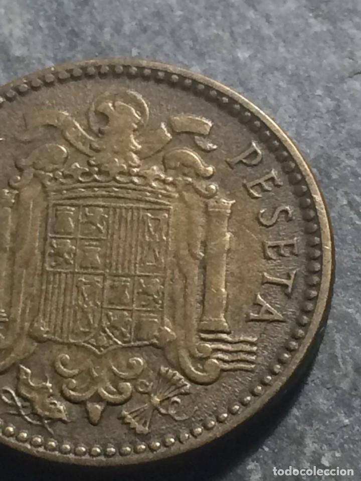 Monedas con errores: ESPA&Ntilde;A 1 PESETAS 1953 *5-. ERROR HILOS DE METAL - Foto 9
