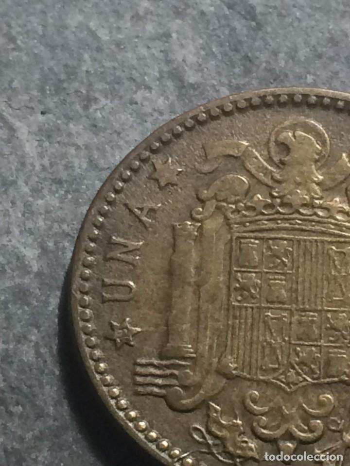 Monedas con errores: ESPA&Ntilde;A 1 PESETAS 1953 *5-. ERROR HILOS DE METAL - Foto 10