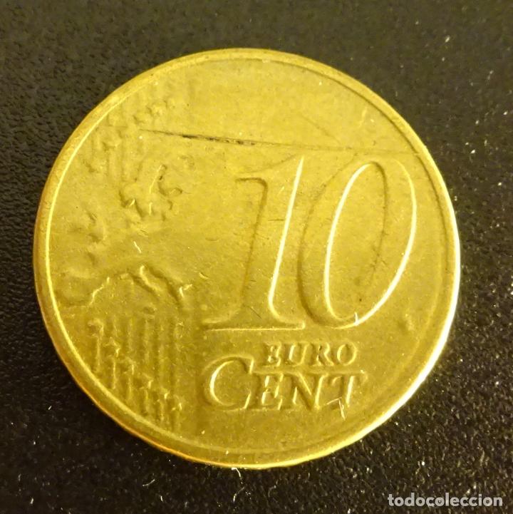 Monedas con errores: ESPA&Ntilde;A 10 C&Eacute;NTIMOS DE EURO 2007 ACU&Ntilde;ACI&Oacute;N D&Eacute;BIL - Foto 2