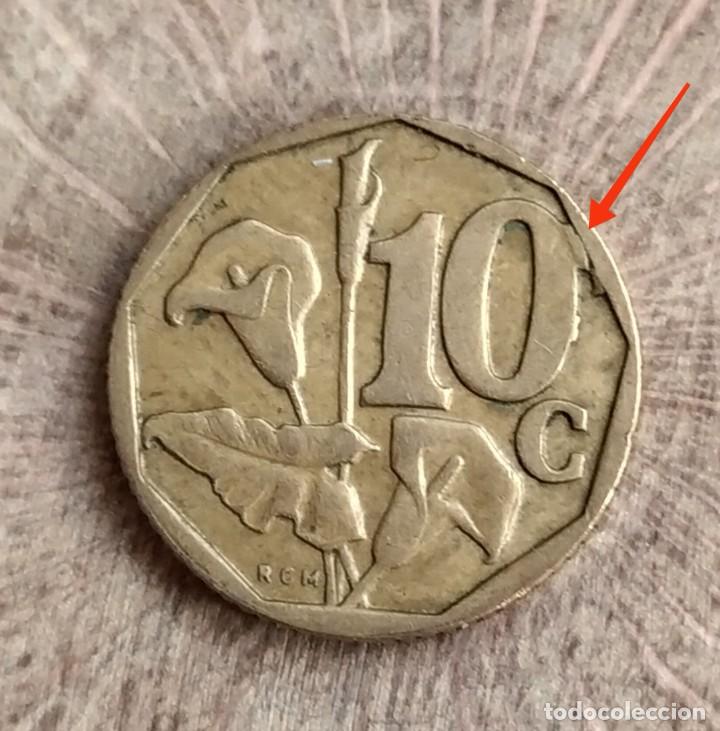 Monedas con errores: ## Error ## Sudafrica 10 C&eacute;ntimos de 1996 ## - Foto 1