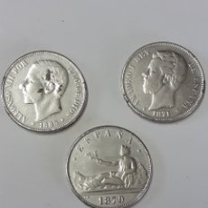 Monedas con errores: MONEDAS DE 5 PESETAS, FALSAS DE LA ÉPOCA, LAS DE LA FOTO. Lote 309592488