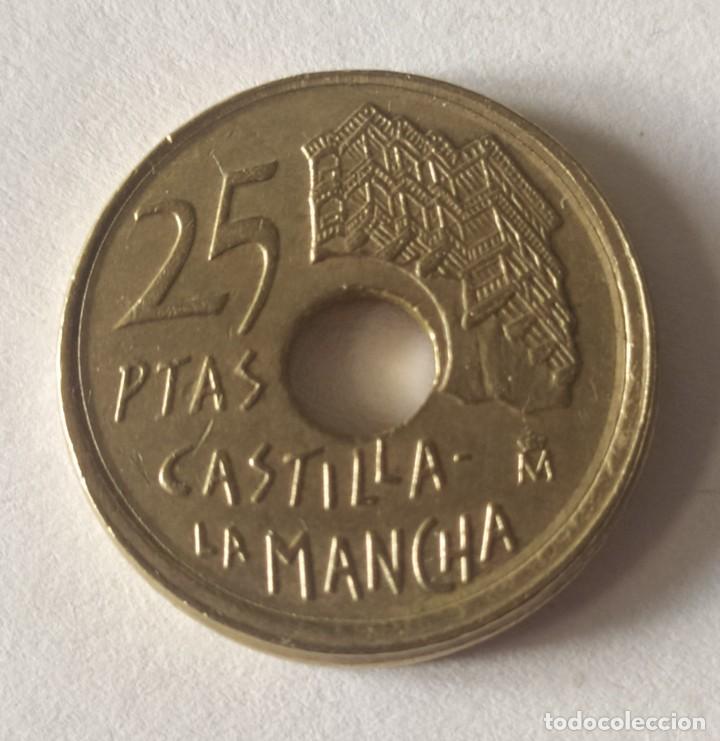 Monedas con errores: ## Error ## 25 Pesetas 1996 Acu&ntilde;acion desplazada## - Foto 2