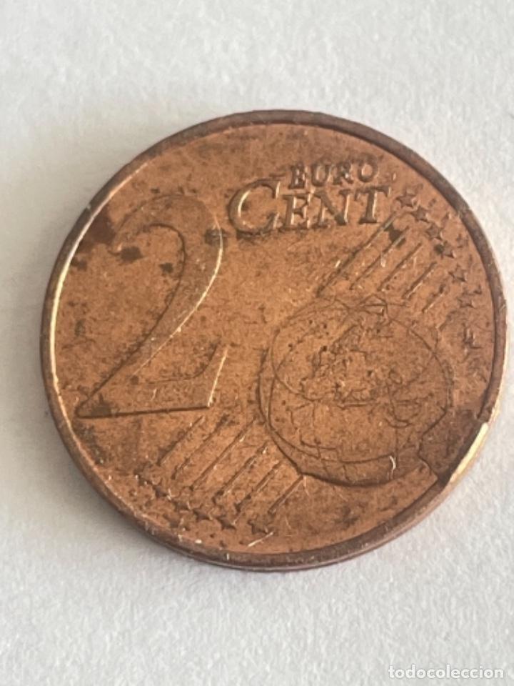 Monedas con errores: * ERROR * 2 CENT 2000 BELGICA CU&Ntilde;O DESCANTILLADO - Foto 1