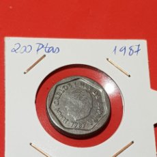Monedas con errores: 200 PESETAS 1987 FALSIFICACIÓN DE ÉPOCA EN CALAMINA. Lote 316142848