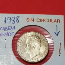 Monedas con errores: 100 PESETAS 1988 'CABEZA GRANDE' LIS HACIA ABAJO Y FECHA 1888 JUNTO AL CANTO S/C. Lote 316147878