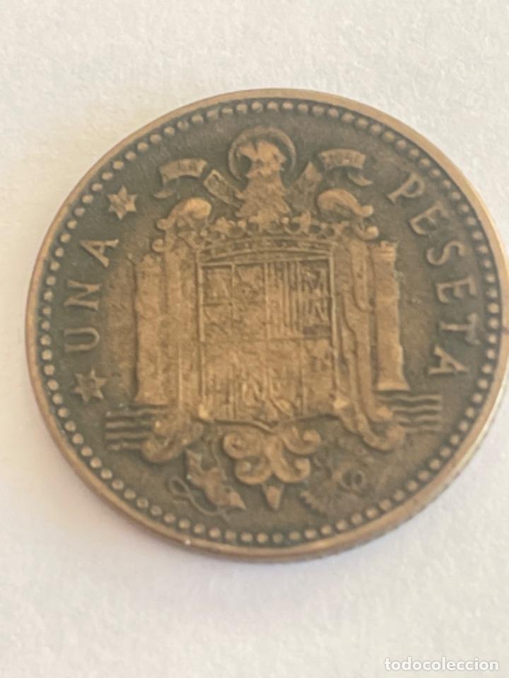 Monedas con errores: * ERROR * 1 PTA 1947*54. CU&Ntilde;O PREDESCANTILLADO - Foto 2