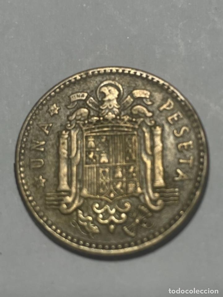 Monedas con errores: * ERROR MUY ESCASO * 1 PTA 1963-64 COSPEL PARTIDO - Foto 2