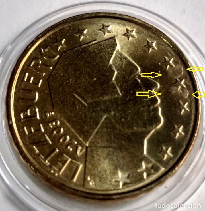 Monedas con errores: LUXEMBURGO 2003 MONEDA 10 CENTIMOS DE EURO CON ERROR EXCESO DE METAL S/C - Foto 2