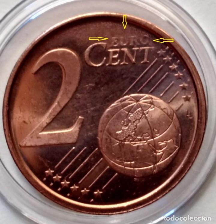 Monedas con errores: ESPA&Ntilde;A 2000 MONEDA 2 CENTIMOS DE EURO CON ERROR CU&Ntilde;O DEBIL EN REVERSO - Foto 1