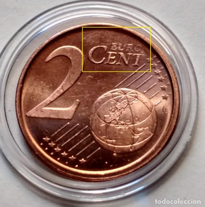 Monedas con errores: ESPA&Ntilde;A 2000 MONEDA 2 CENTIMOS DE EURO CON ERROR CU&Ntilde;O DEBIL EN REVERSO - Foto 2