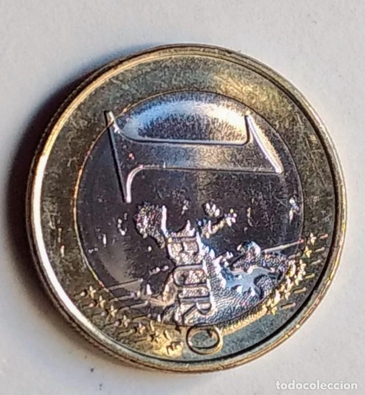 Monedas con errores: MONEDA 1 EURO ESPA&Ntilde;A 2007 - CON EFECTOS RAYOS DE SOL EN REVERSO (2) - Foto 2