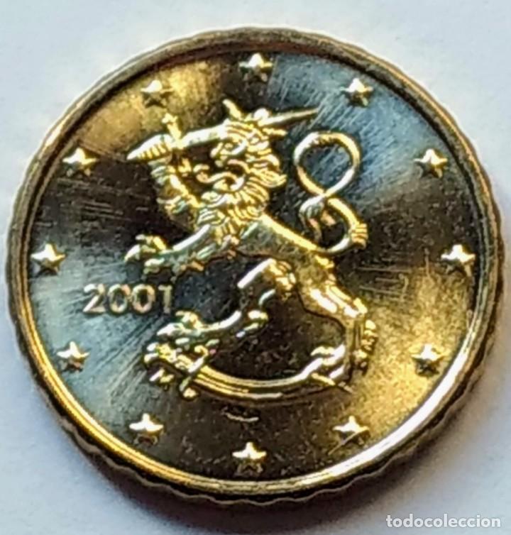Monedas con errores: MONEDA 10 CENTIMOS EURO FINLANDIA 2001 S/C - ERROR - EFECTOS RAYOS DE SOL EN ANVERSO - Foto 1